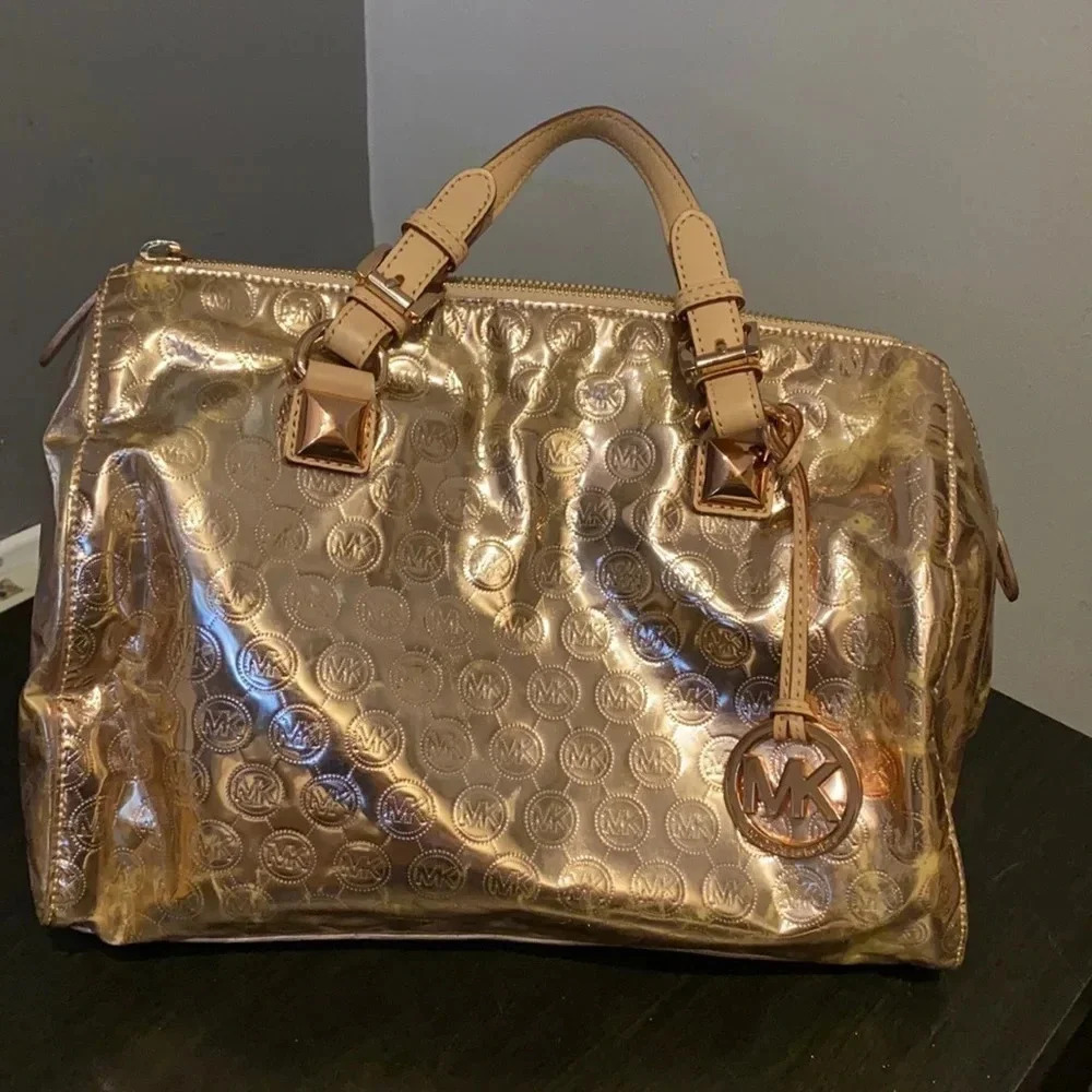 Rose gold grayson bag